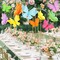 6Pcs Hanging Butterflies, Large Butterfly Decorations, 3D Paper Decoration, Pink Green Blue Orange for Baby Shower Decor Girls, Women, Paper Flowers for Wall